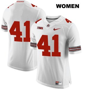 Women's NCAA Ohio State Buckeyes Hayden Jester #41 College Stitched No Name Authentic Nike White Football Jersey RI20F61IJ